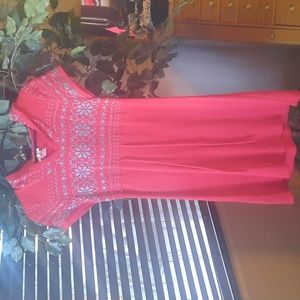 Red Sweater Dress with Hoodie